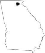map showing location of Unicoi State Park in the state of Georgia